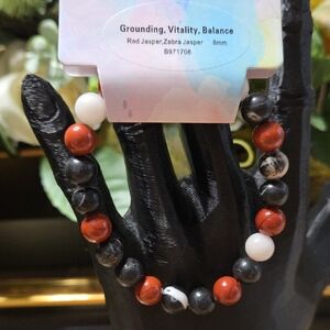 Red Jasper and Zebra Jasper Bracelet